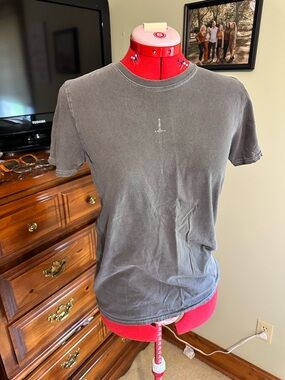 Project Social T Washed Gray Short-Sleeve Crew Tee with Ten of Swords Logo